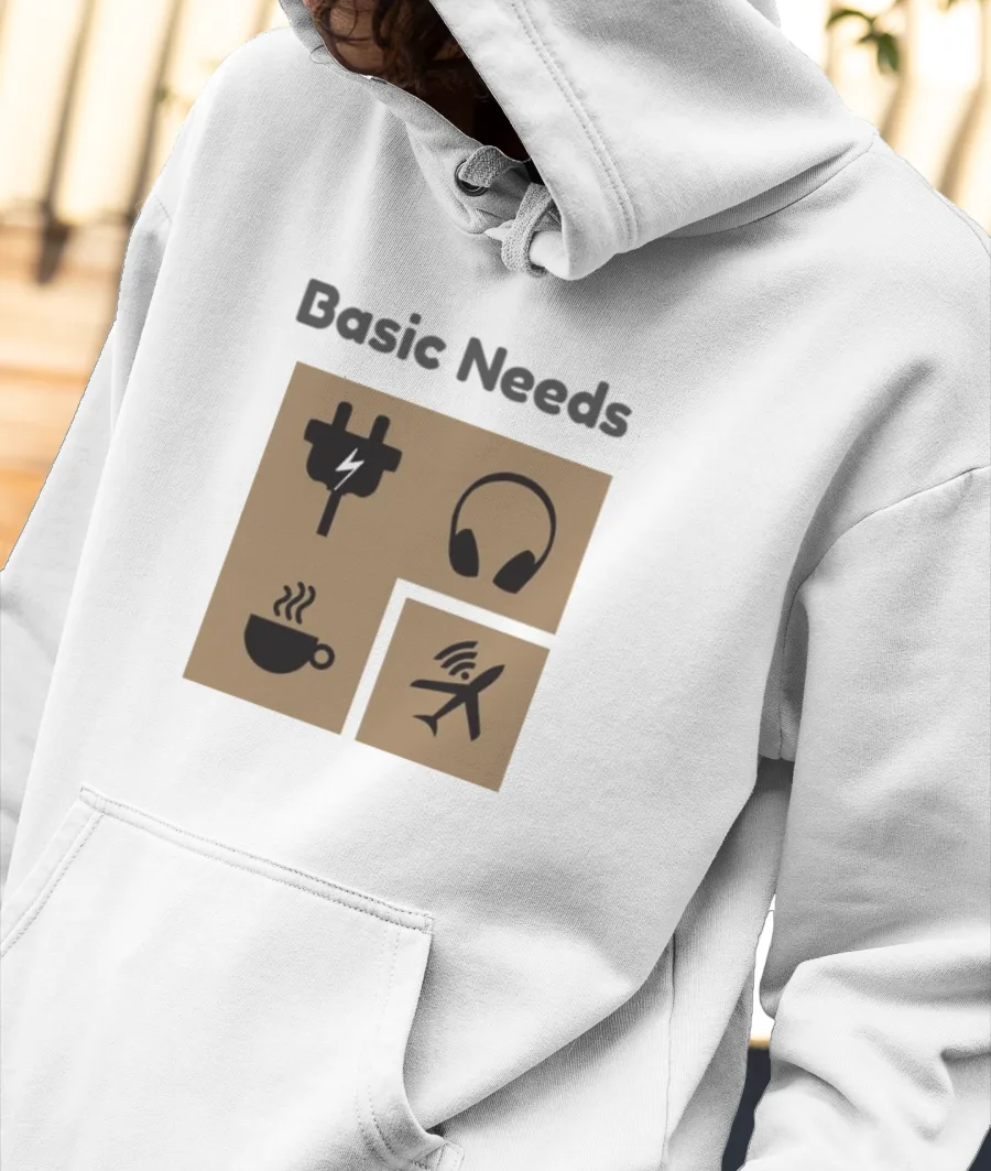 Basic Needs Of A Traveller Front-Printed Hoodie