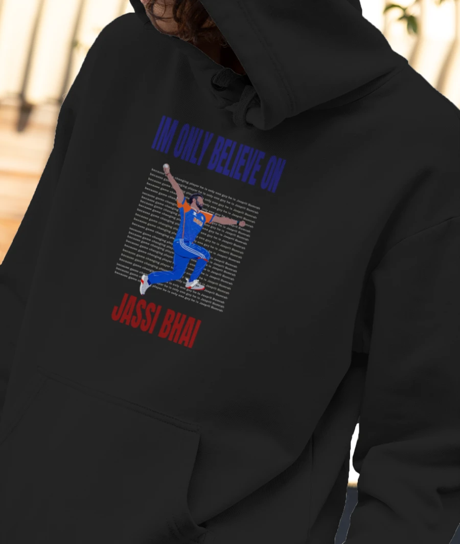 Jasprit Bumrah Front-Printed Hoodie