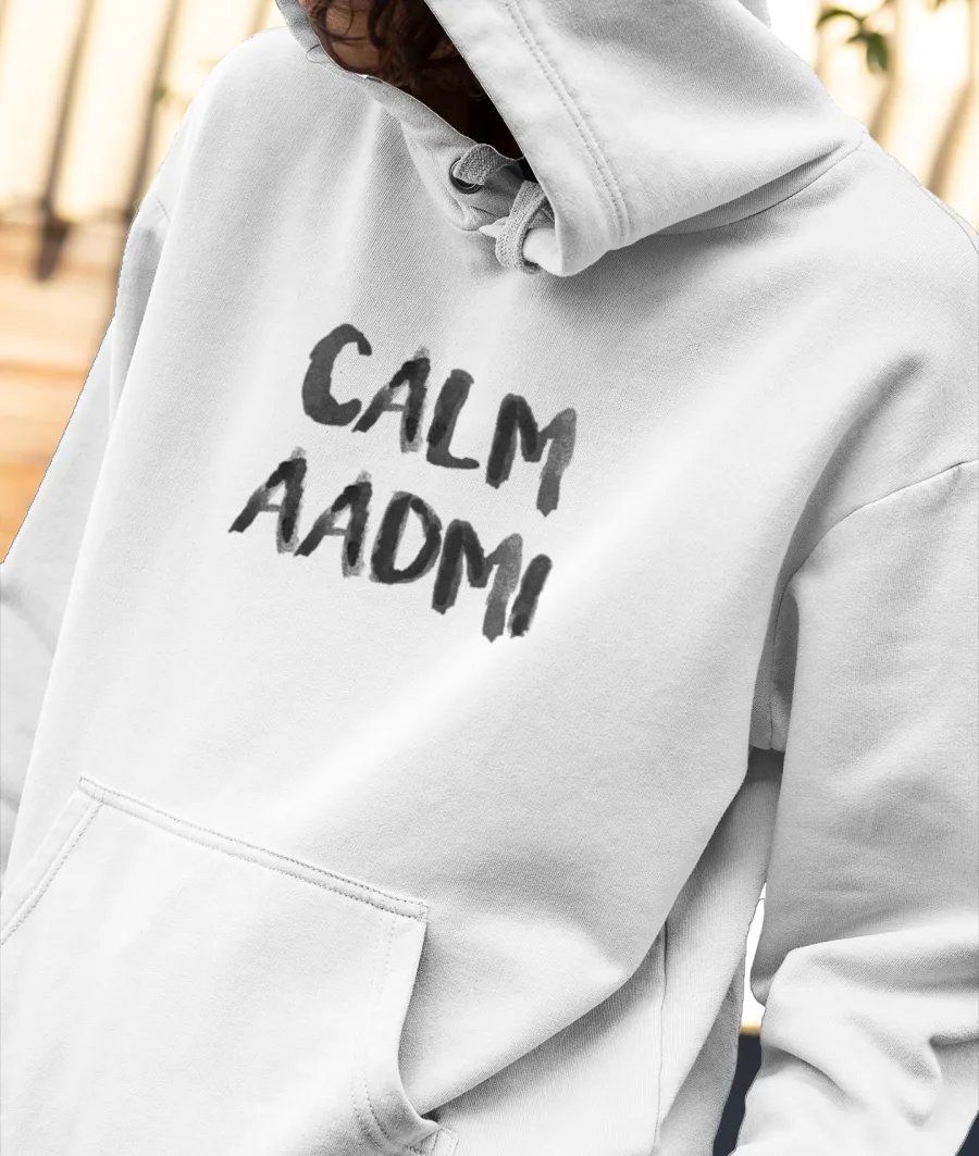 Calm Aadmi Front-Printed Hoodie