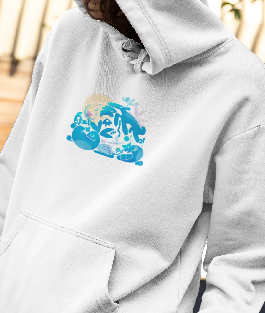 all the animals Front-Printed Hoodie