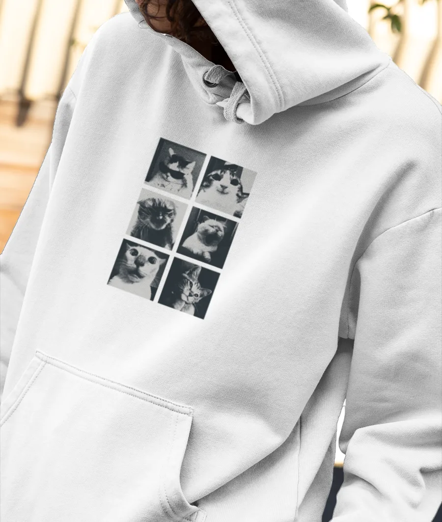 Cats Front-Printed Hoodie