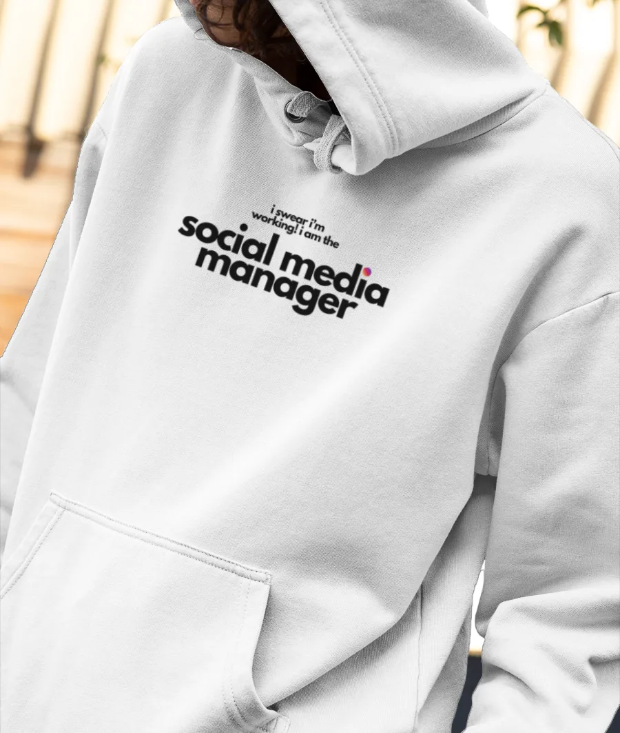 Social Media Manager Meme wt 1 Front-Printed Hoodie