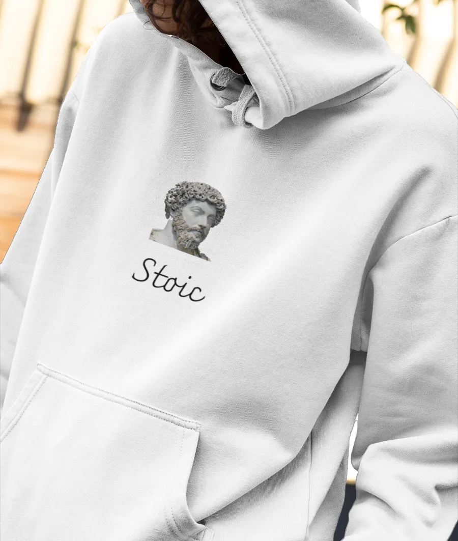 Stoic-Mug Front-Printed Hoodie