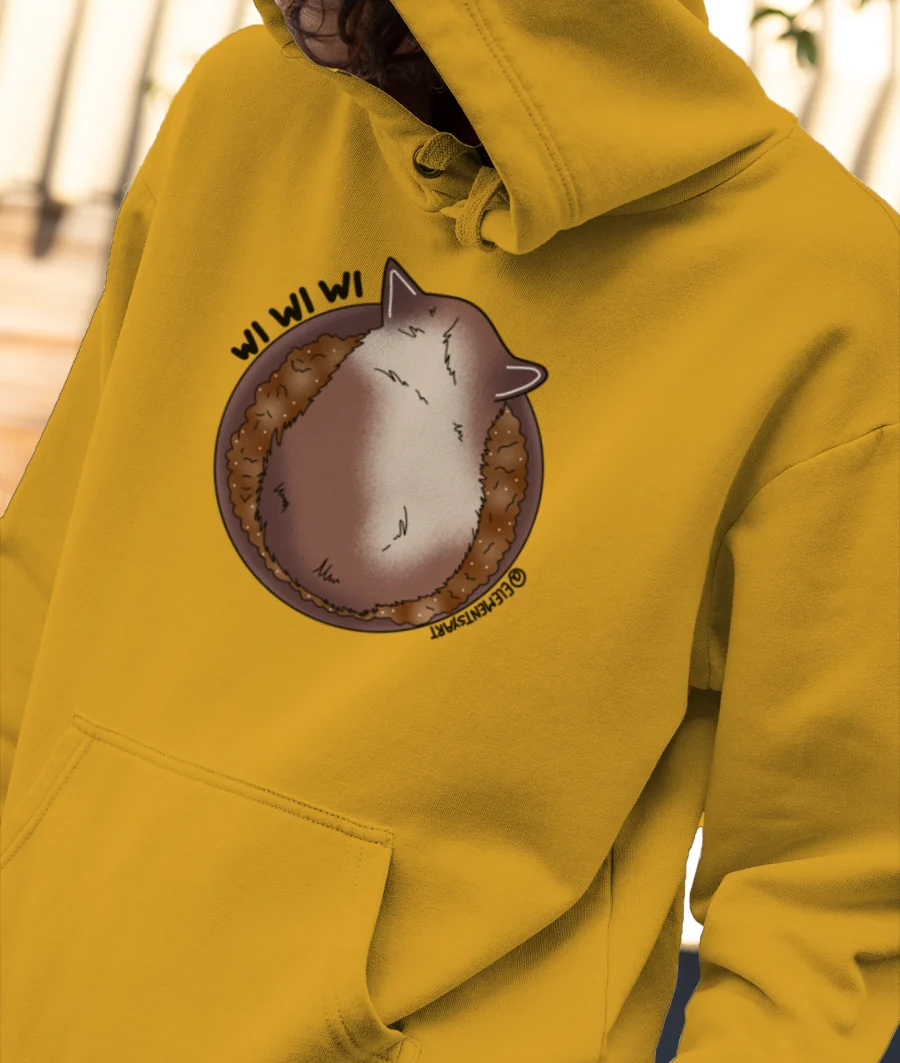 Wiwiwi trending cat meme Front-Printed Hoodie