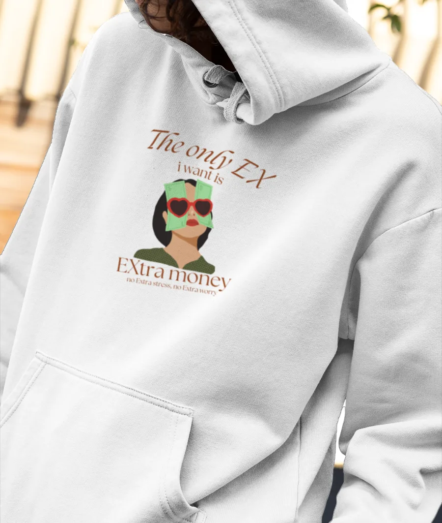 EX - EXtra money trend art Front-Printed Hoodie