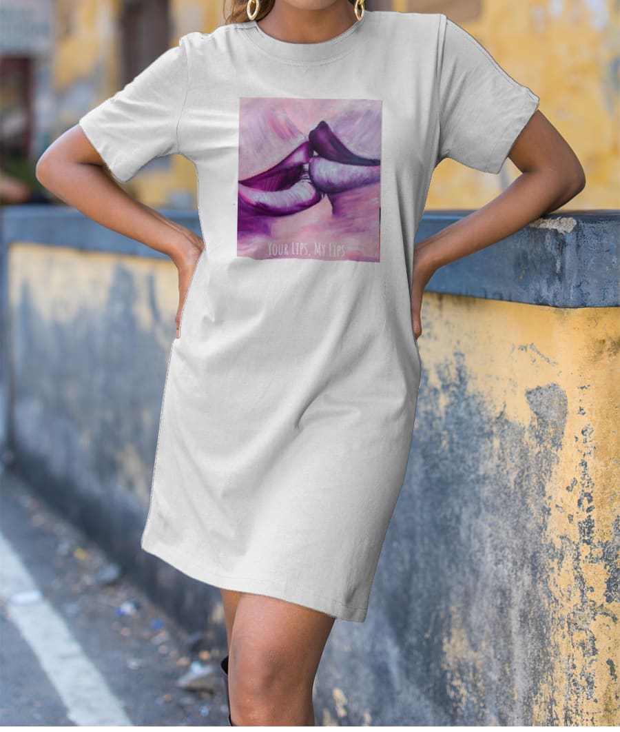 Your Lips, My Lips T-Shirt Dress