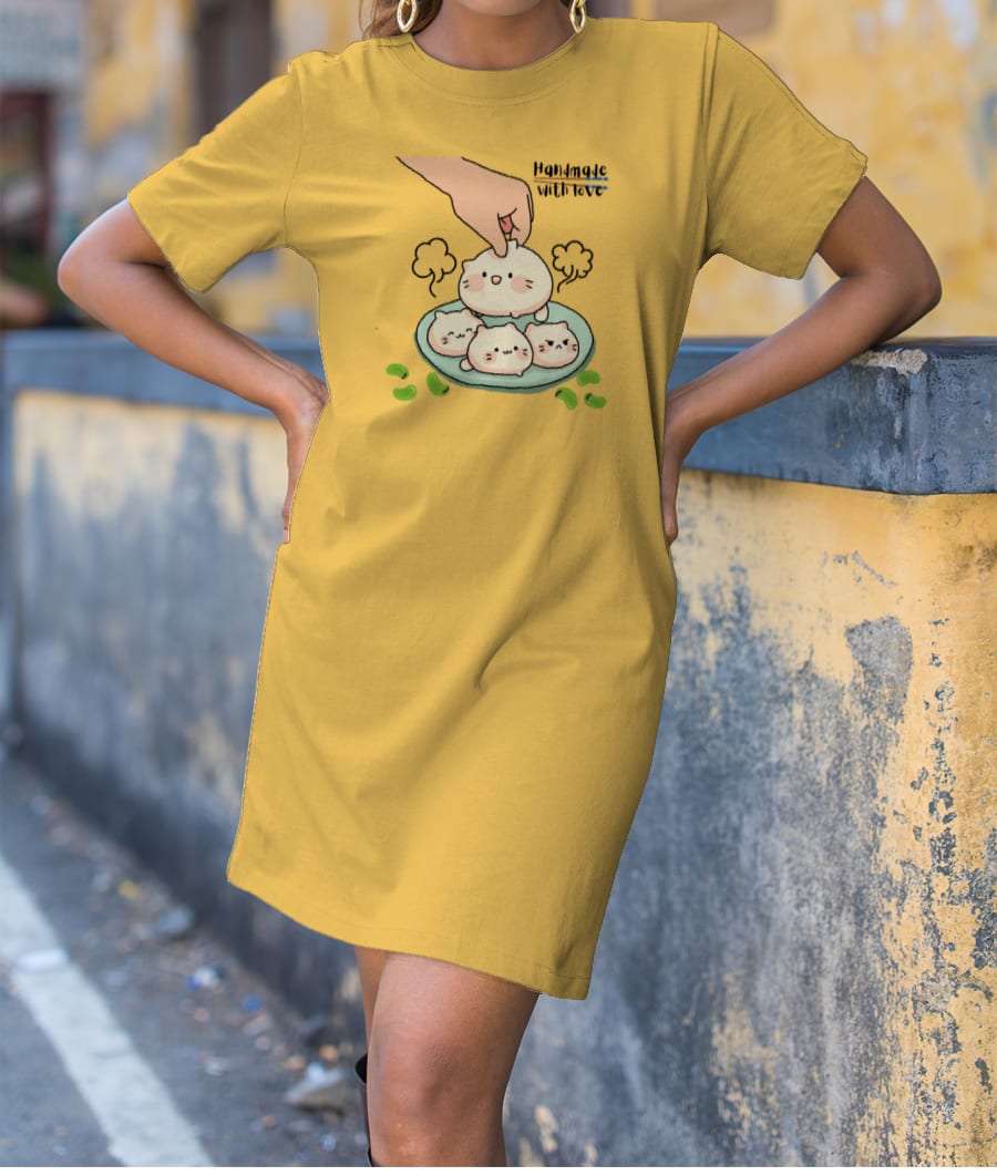 Momos cats T-Shirt Dress