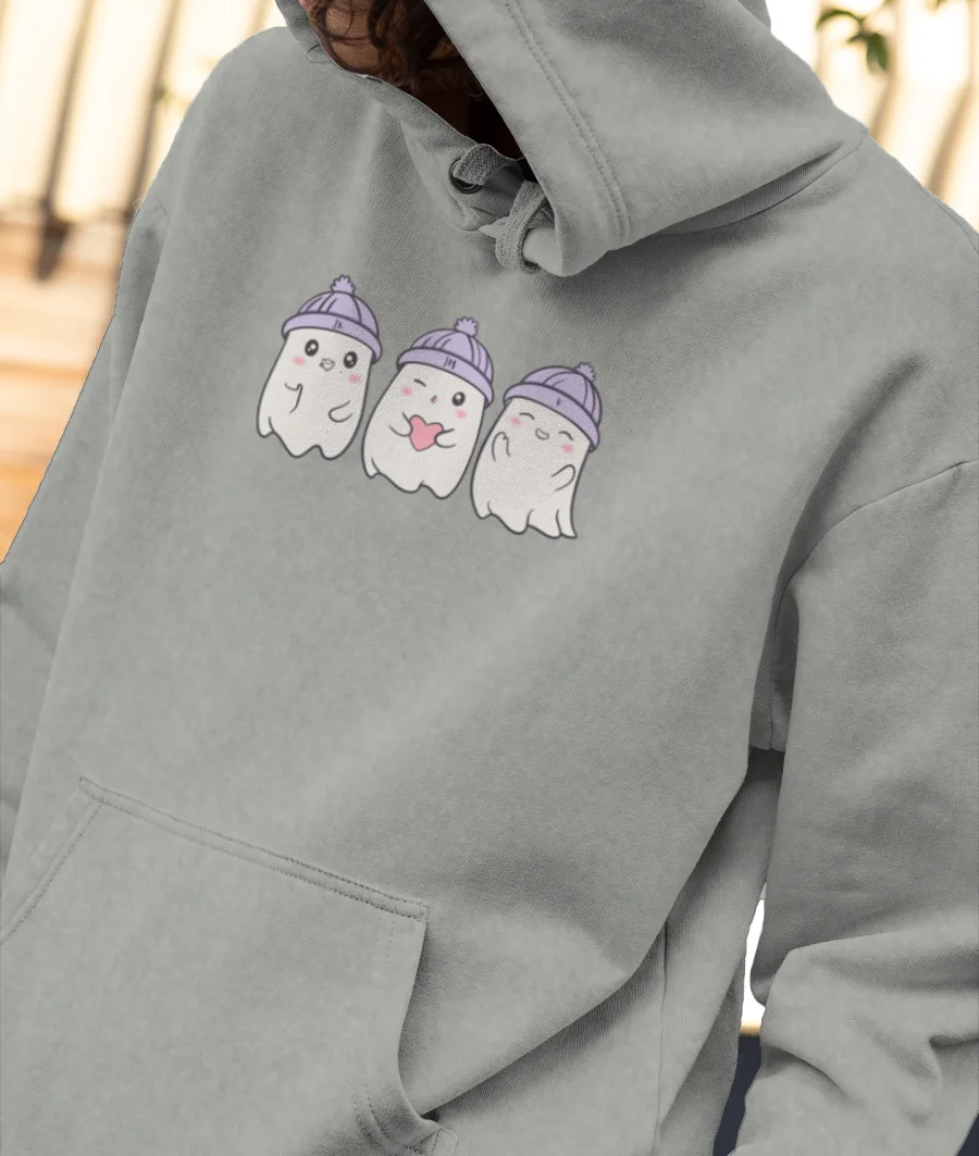 BTS maknae line ghosts-purple Front-Printed Hoodie