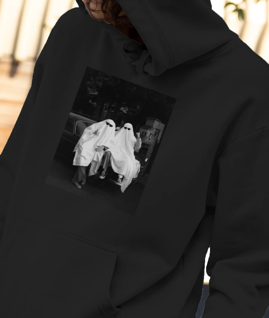 Ghost dual  Front-Printed Hoodie