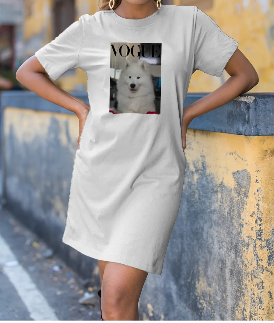 Vogue magazine doggo T-Shirt Dress