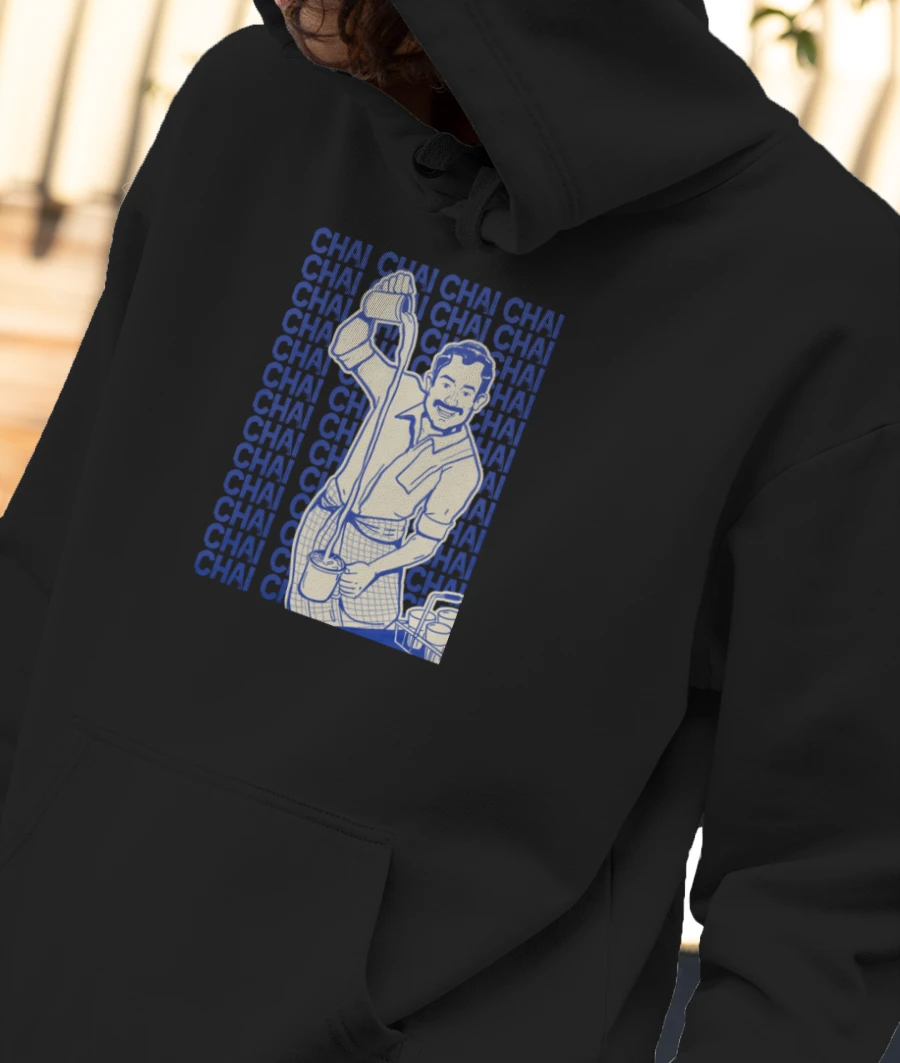 chai chai chai Front-Printed Hoodie