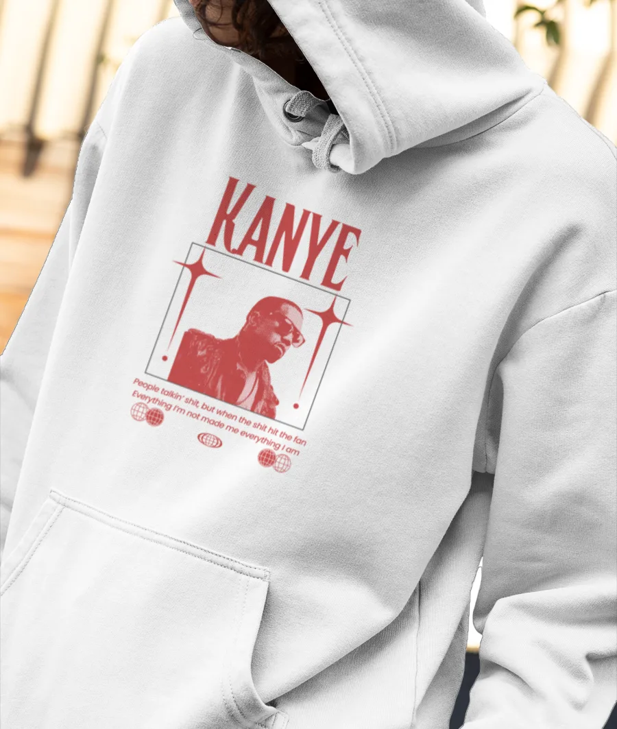 Kanye West Front-Printed Hoodie