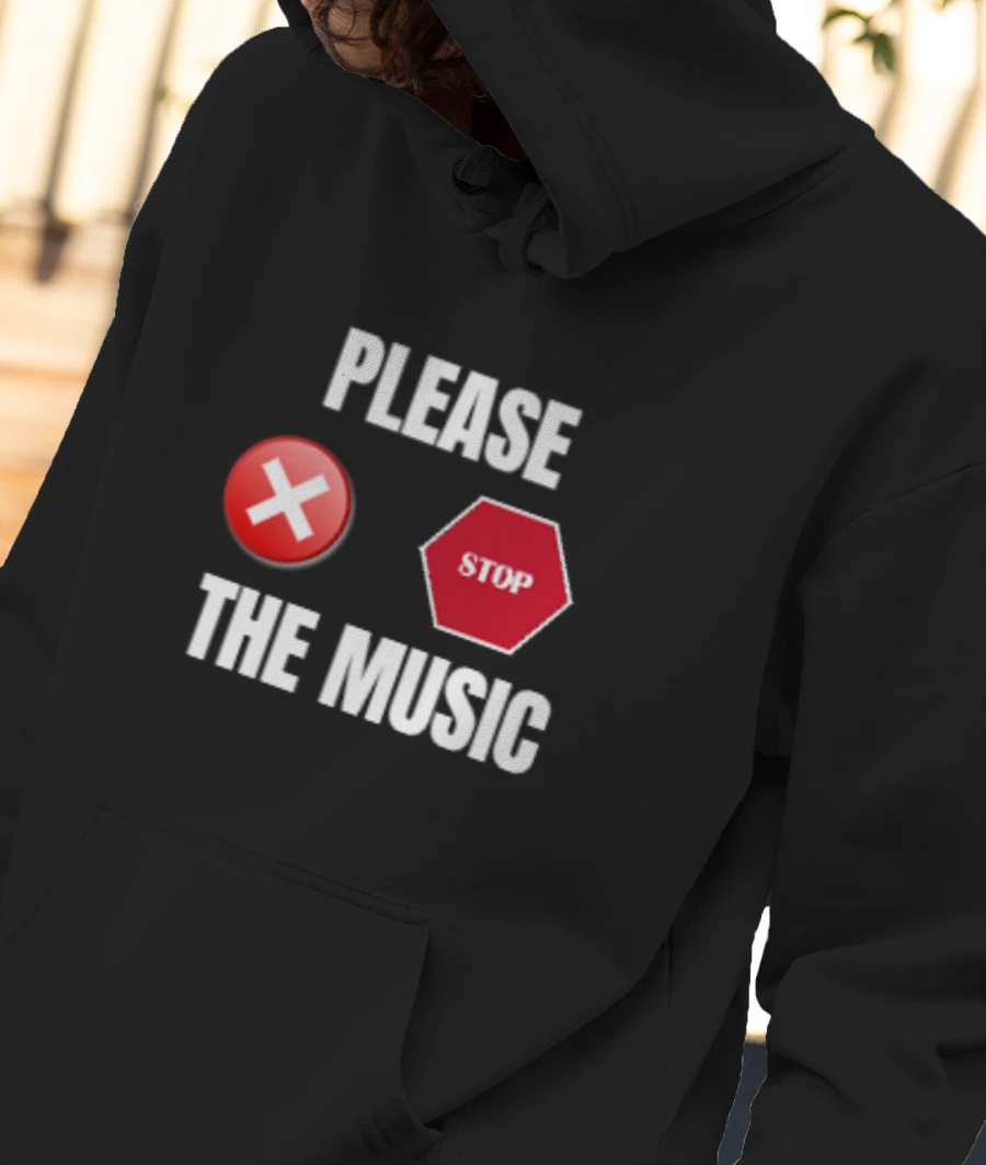 Please dont stop the music Front-Printed Hoodie