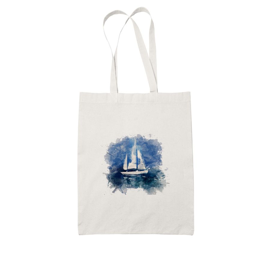 Boat Name Custom Beach Tote Bag with Anchor Print