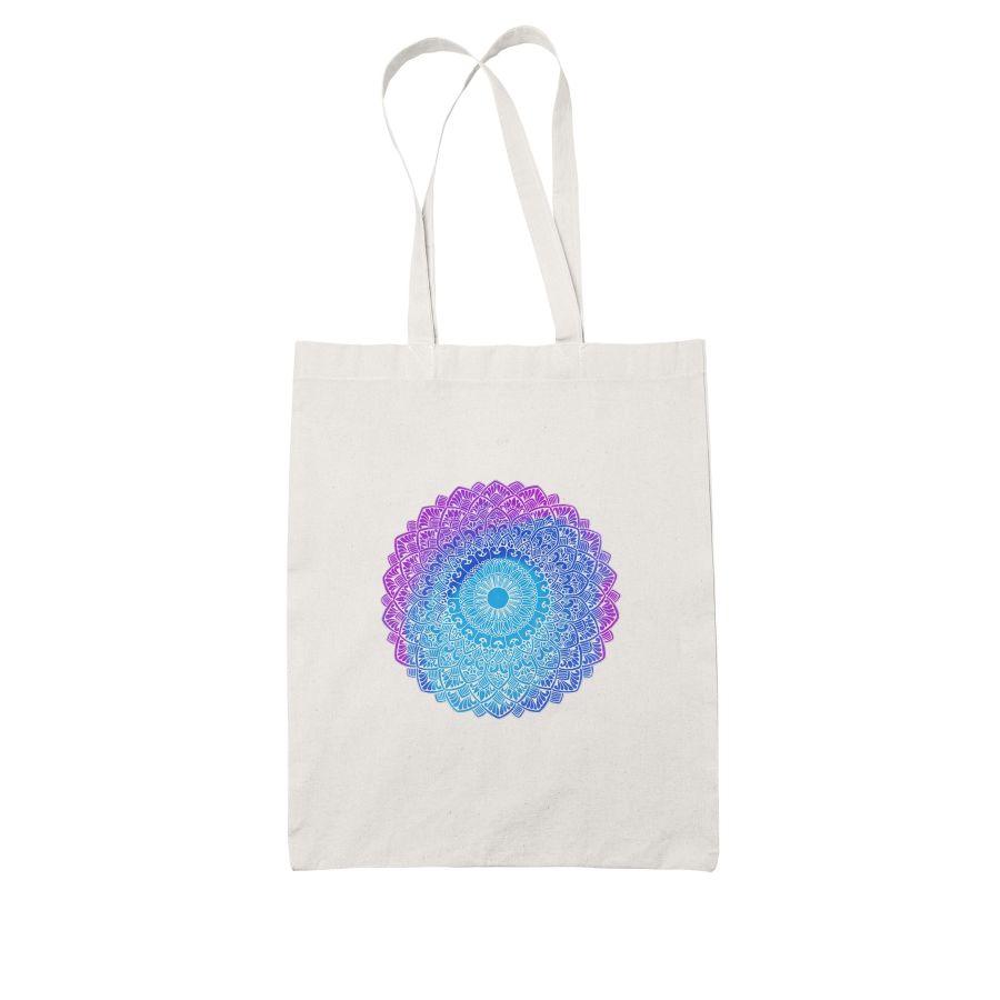 Full Page Mandala - White Tote Bag - Frankly Wearing