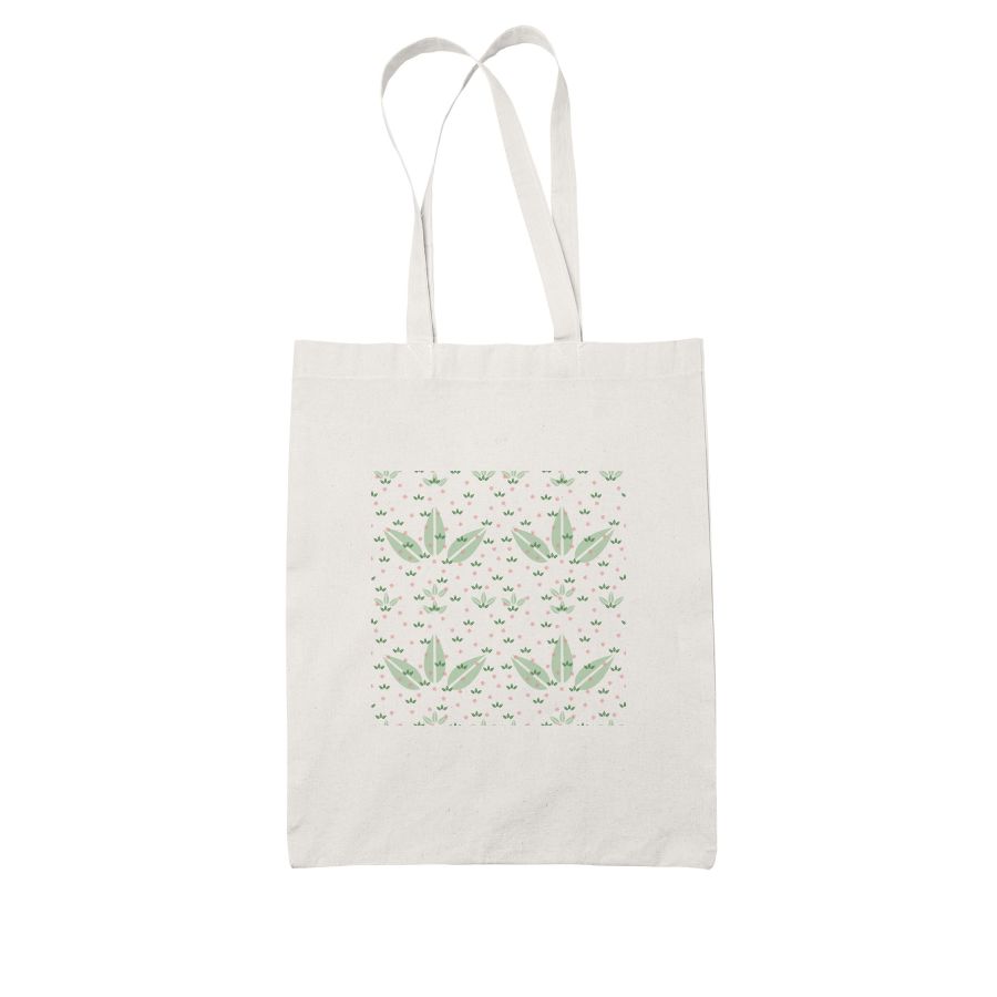 Go green leaves and flowers - White Tote Bag - Frankly Wearing