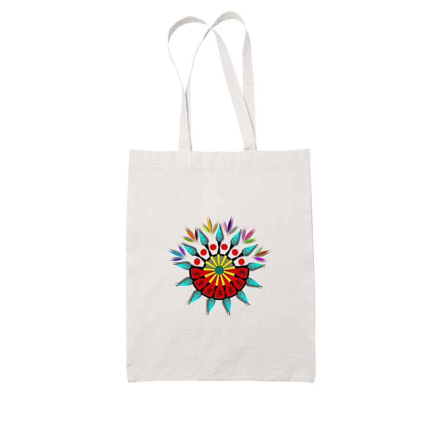 Full Page Mandala - White Tote Bag - Frankly Wearing