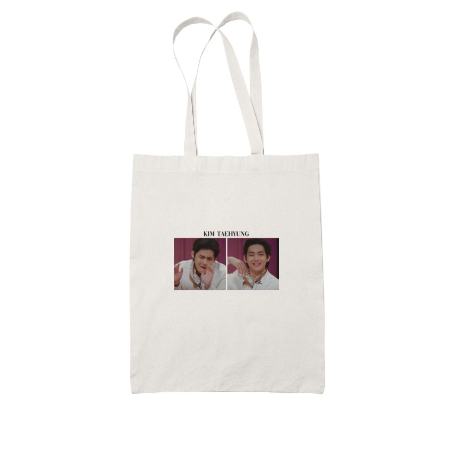 BTS-V  Kim Taehyung - White Tote Bag - Frankly Wearing