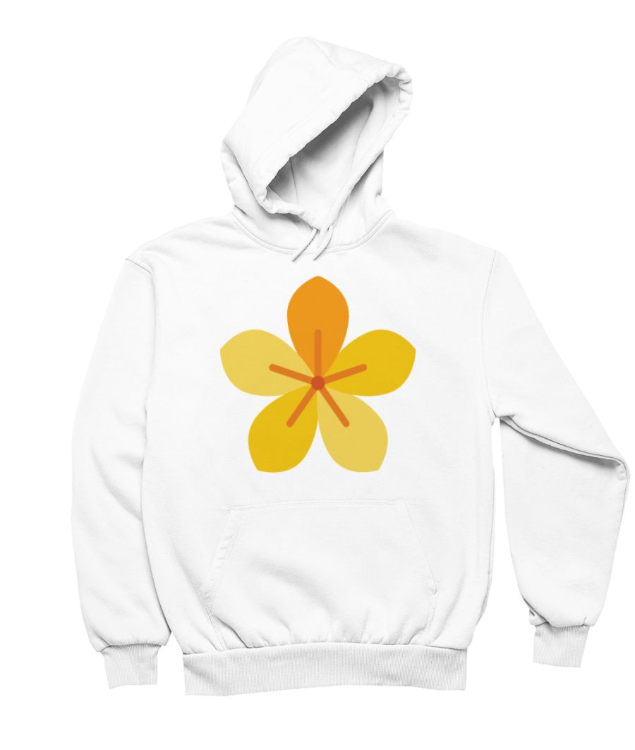 Yellow Colour Flower Design Hoodie - Hoodie - Frankly Wearing
