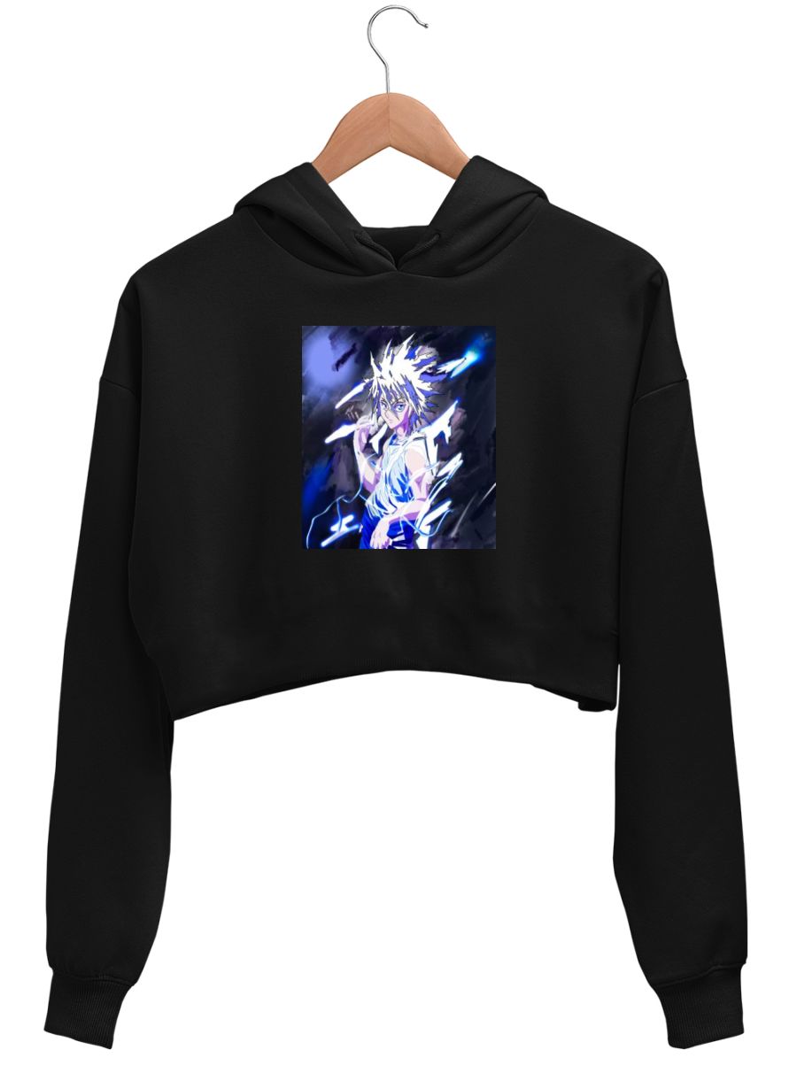 Killua-Godspeed - Crop Hoodie - Frankly Wearing Killua-Godspeed - Crop Hoodie - Frankly Wearing