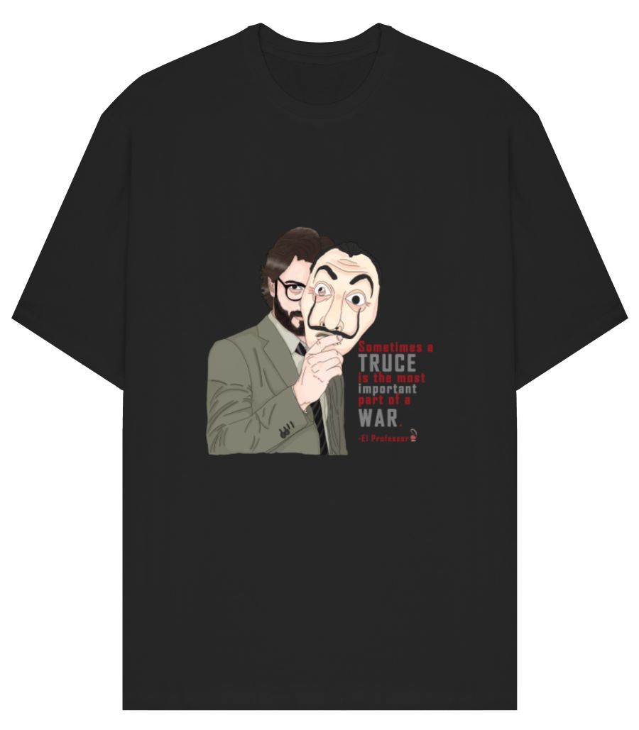 El Professor Money Heist Oversized T-Shirt Frankly Wearing