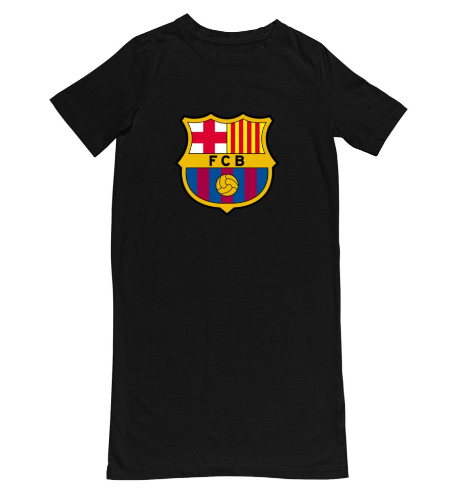 FC BARCELONA T Shirt Dress Frankly Wearing