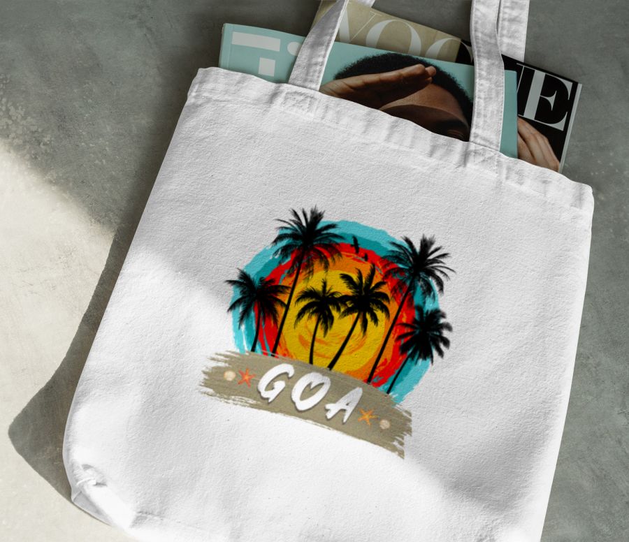 GOA-T design - White Tote Bag - Frankly Wearing
