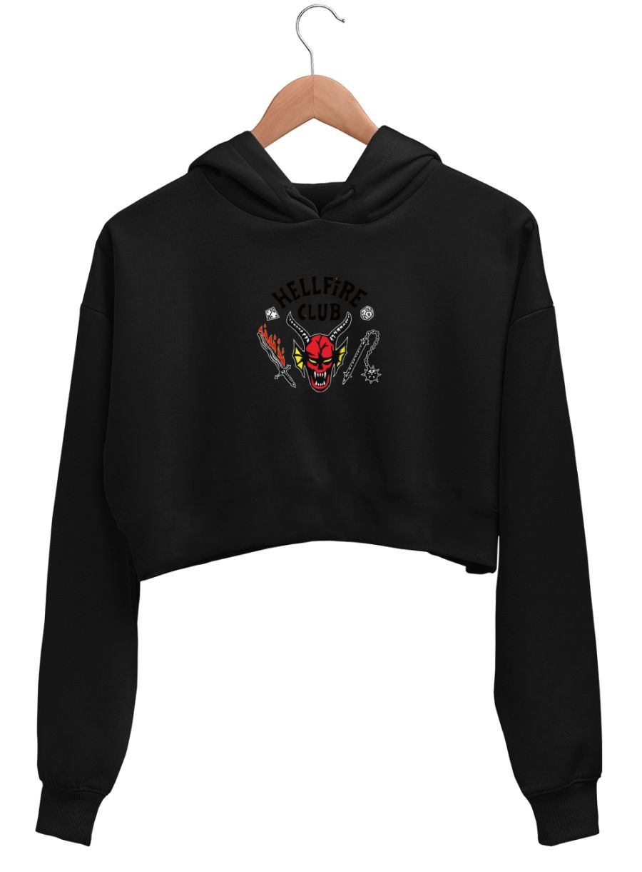 Stranger things crop top hoodie hotsell
