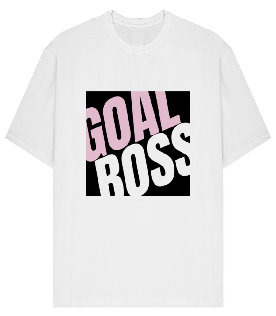 Goal Boss Tee - Front-Printed Oversized T-Shirt - Frankly Wearing