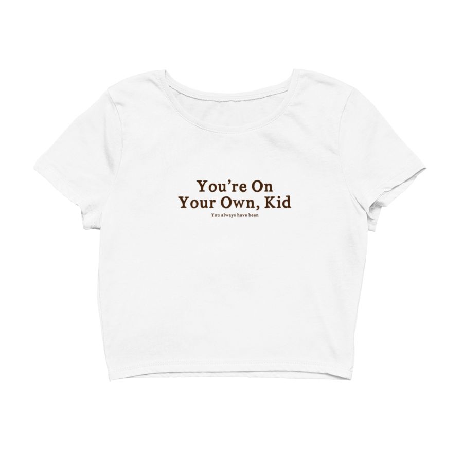 Kid's Cropped Top Black Technical Jersey