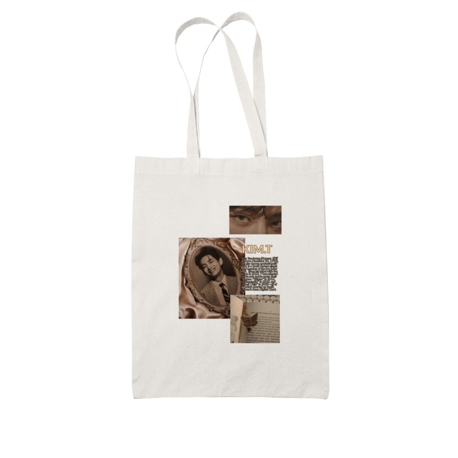 BTS-V  Kim Taehyung - White Tote Bag - Frankly Wearing