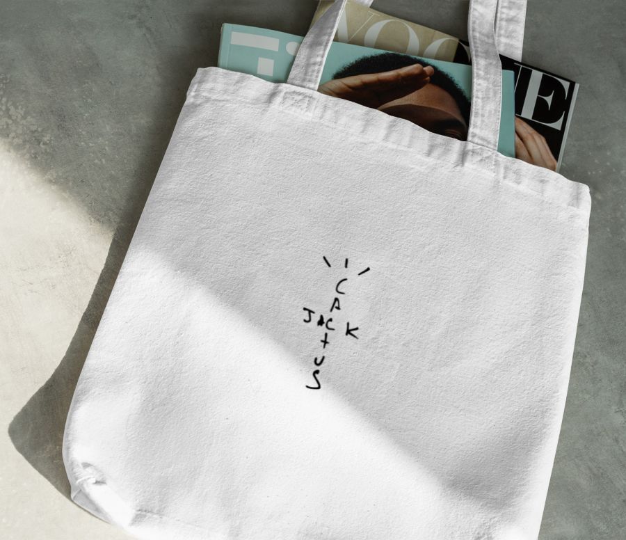 Travis Scott x Cactus Jack - White Tote Bag - Frankly Wearing Travis Scott x Cactus Jack - White Tote Bag - Frankly Wearing