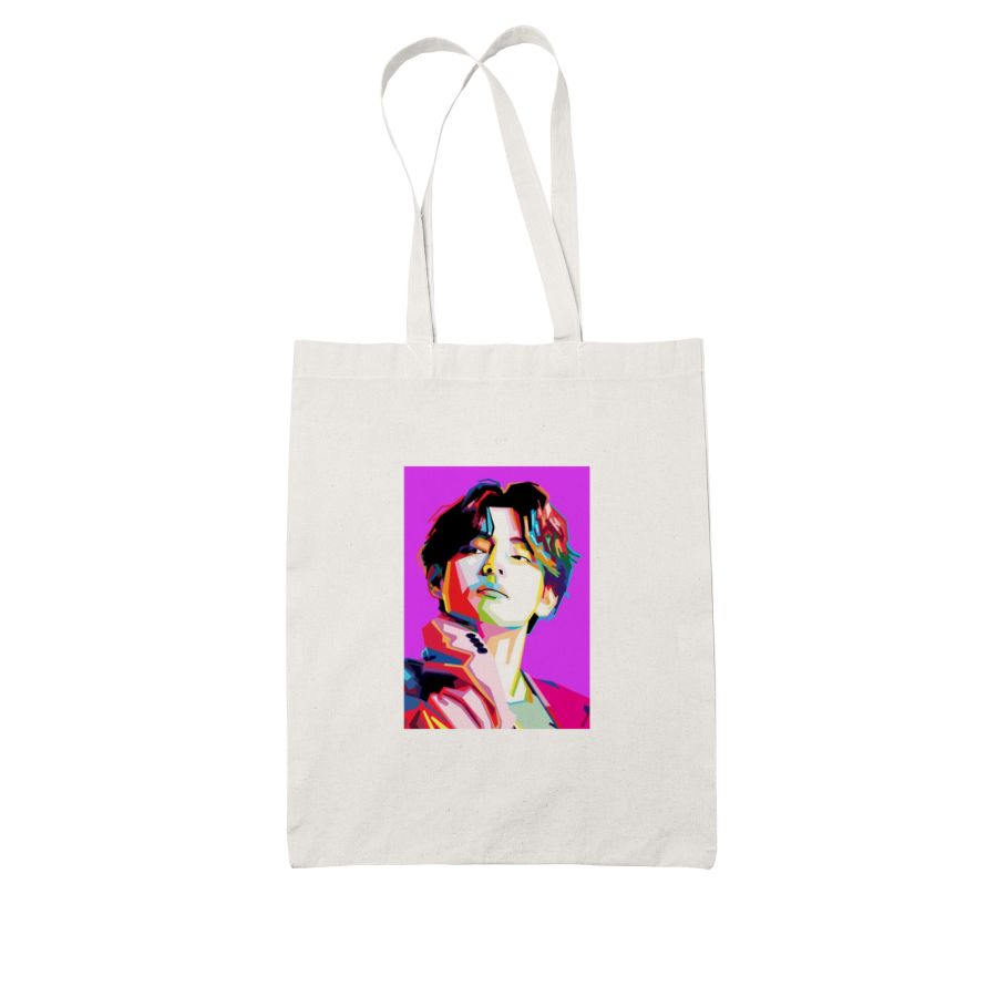 V of BTS Pop Art Tote Bag by Santi Yuliana - Pixels