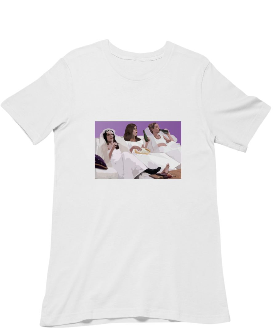 Friends - Monica, Rachel, Phoebe Wearing - - Frankly T-Shirt Classic