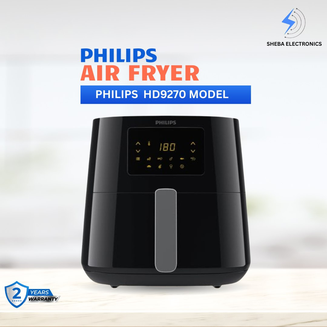 PHILIPS HD9270/70 Digital Air Fryer with Rapid Air Technology 2000 Watt (Black) 6.2 liter