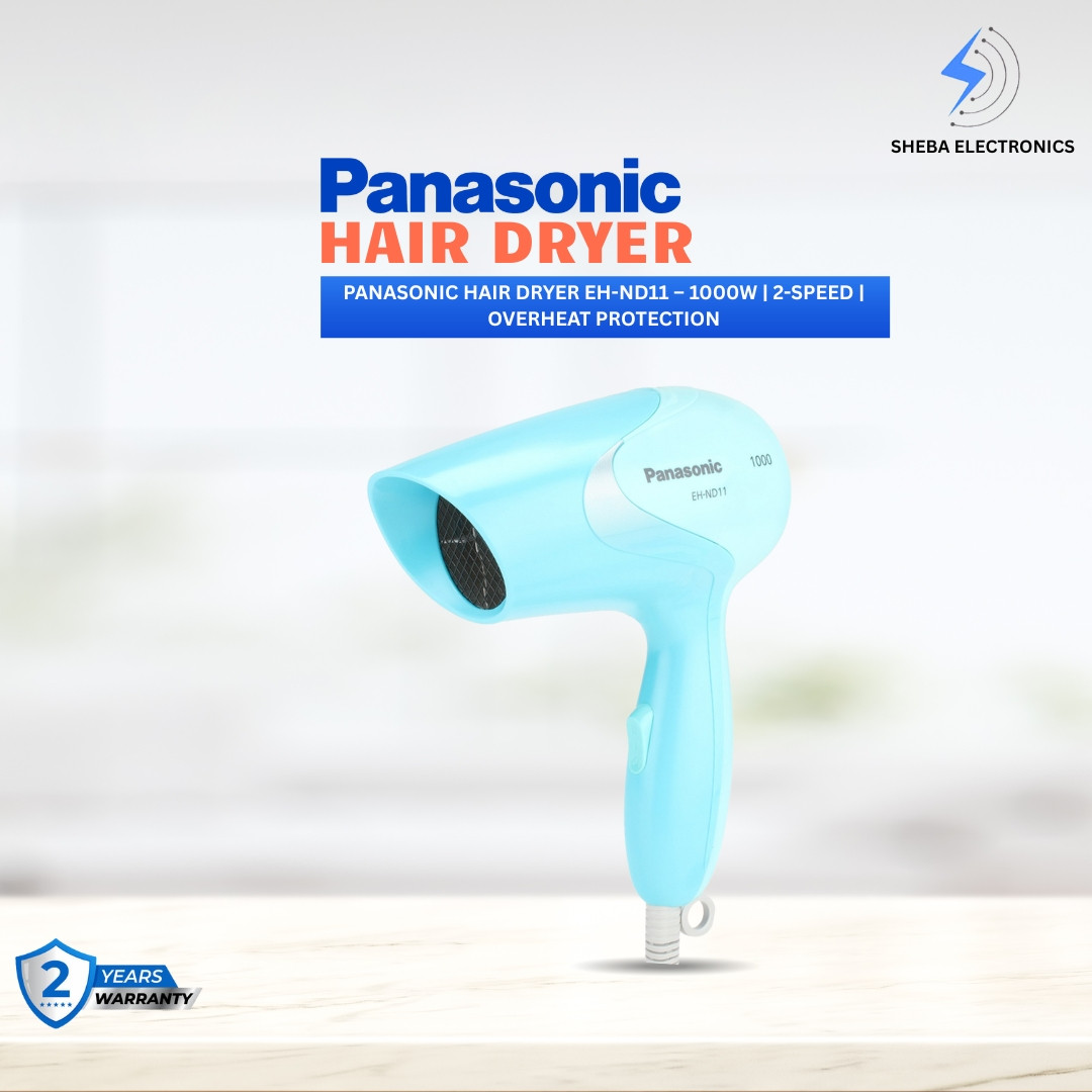 Panasonic Hair Dryer EH-ND11 – 1000W | 2-Speed | Overheat Protection - Thumbnail 2
