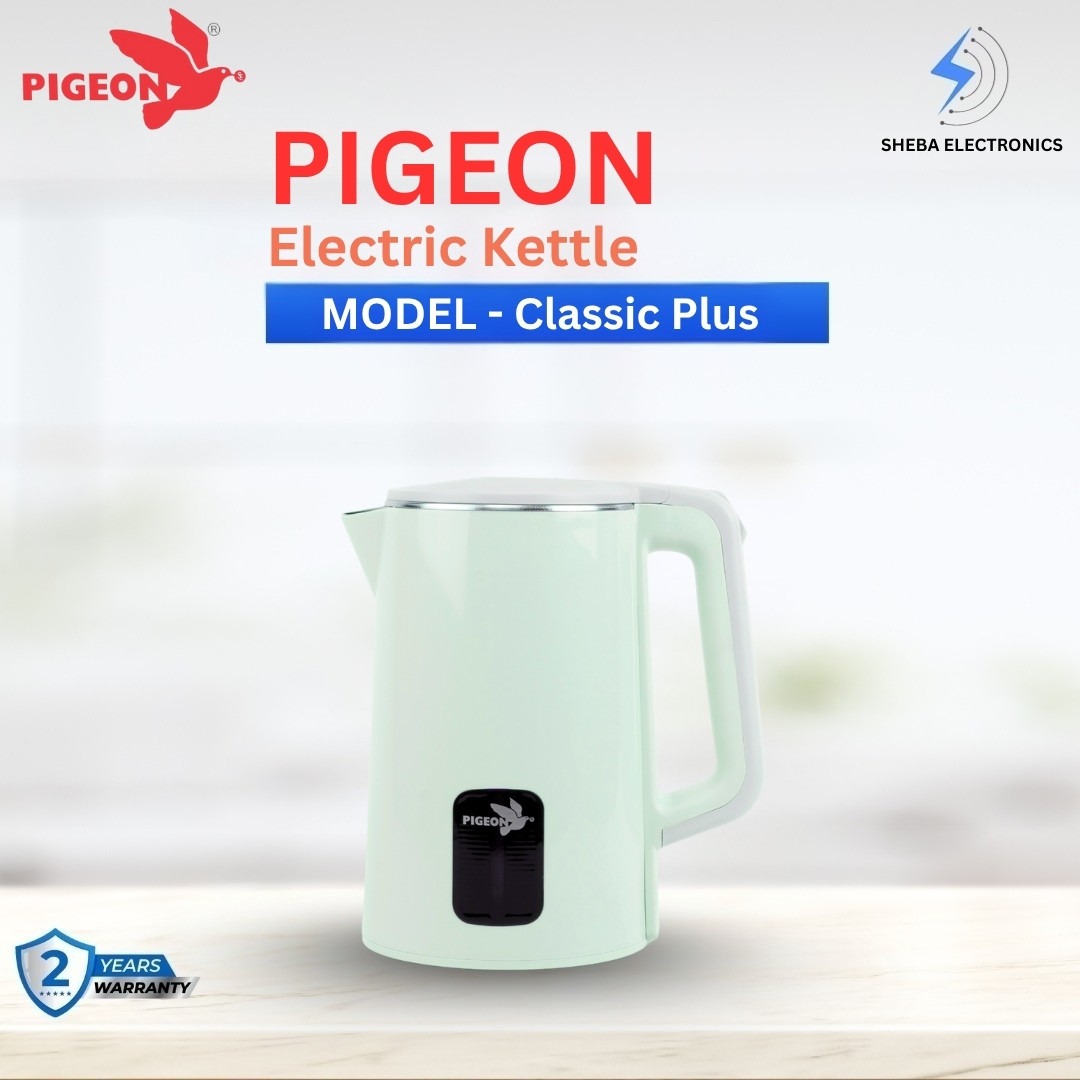 Pigeon Classic Plus - Model PG-02 Electric Kettle Stainless Steel 1.8 Ltr