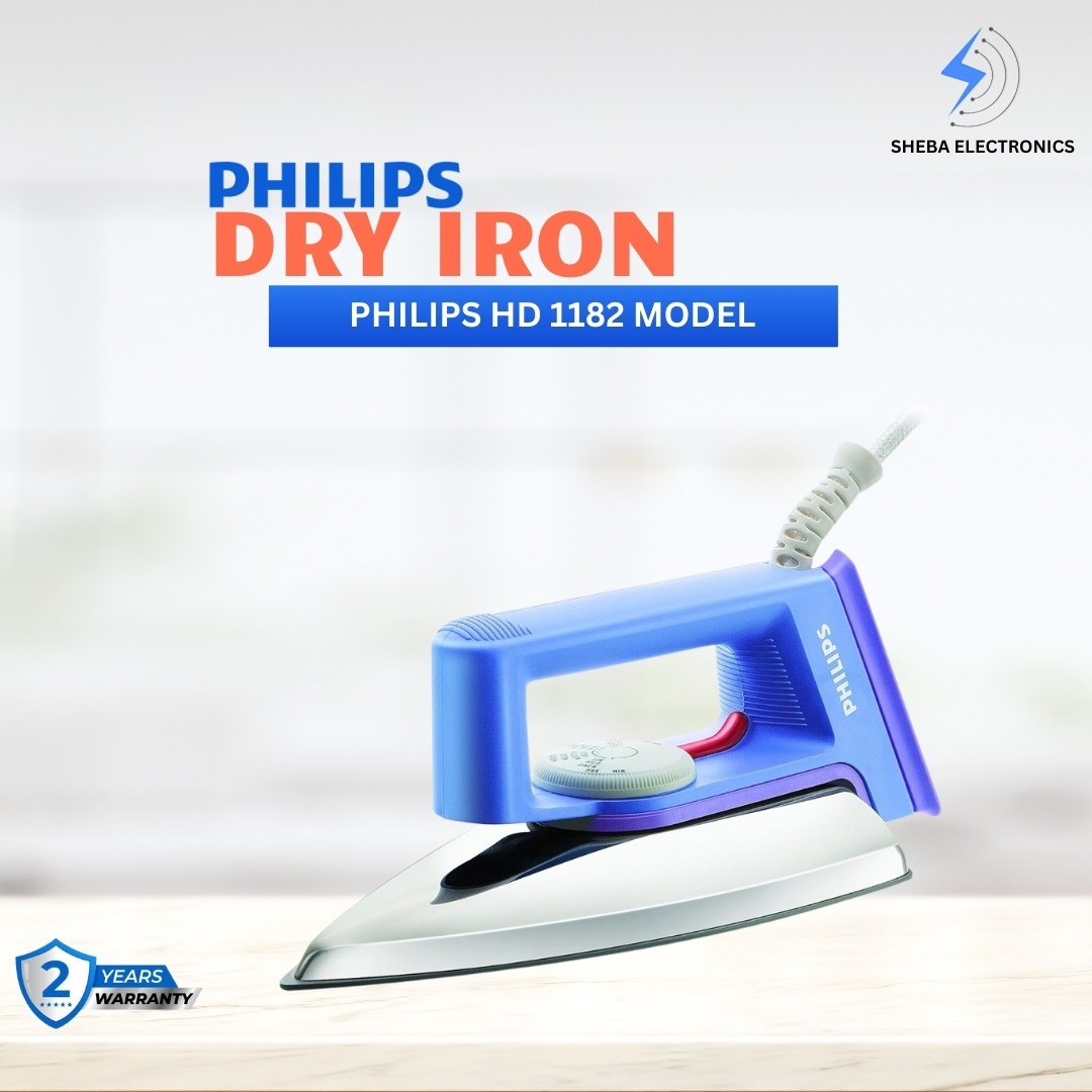 Philips Dry Iron HD1182/28 & 1000w Power