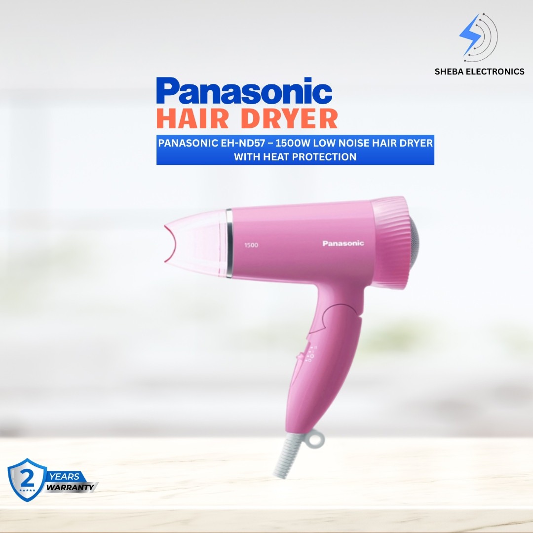 Panasonic EH-ND57 – 1500W Low Noise Hair Dryer with Heat Protection - Thumbnail 4