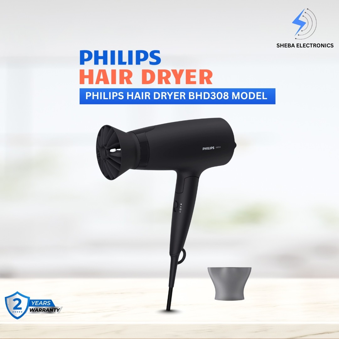 Philips BHD308 Hair Dryer 3000 Series – Powerful Drying with Care!