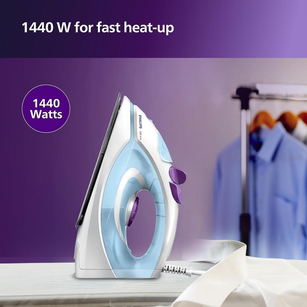 Philips GC1905/40 1440-Watt Steam Iron with Spray - Thumbnail 4