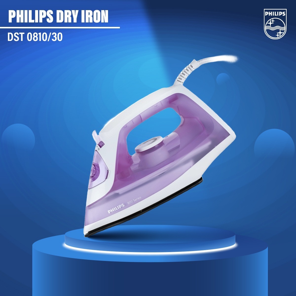 Philips DST0810/30 Steam Iron1250Watts with up to 15 g/min steam, Vertical steam. - Thumbnail 4