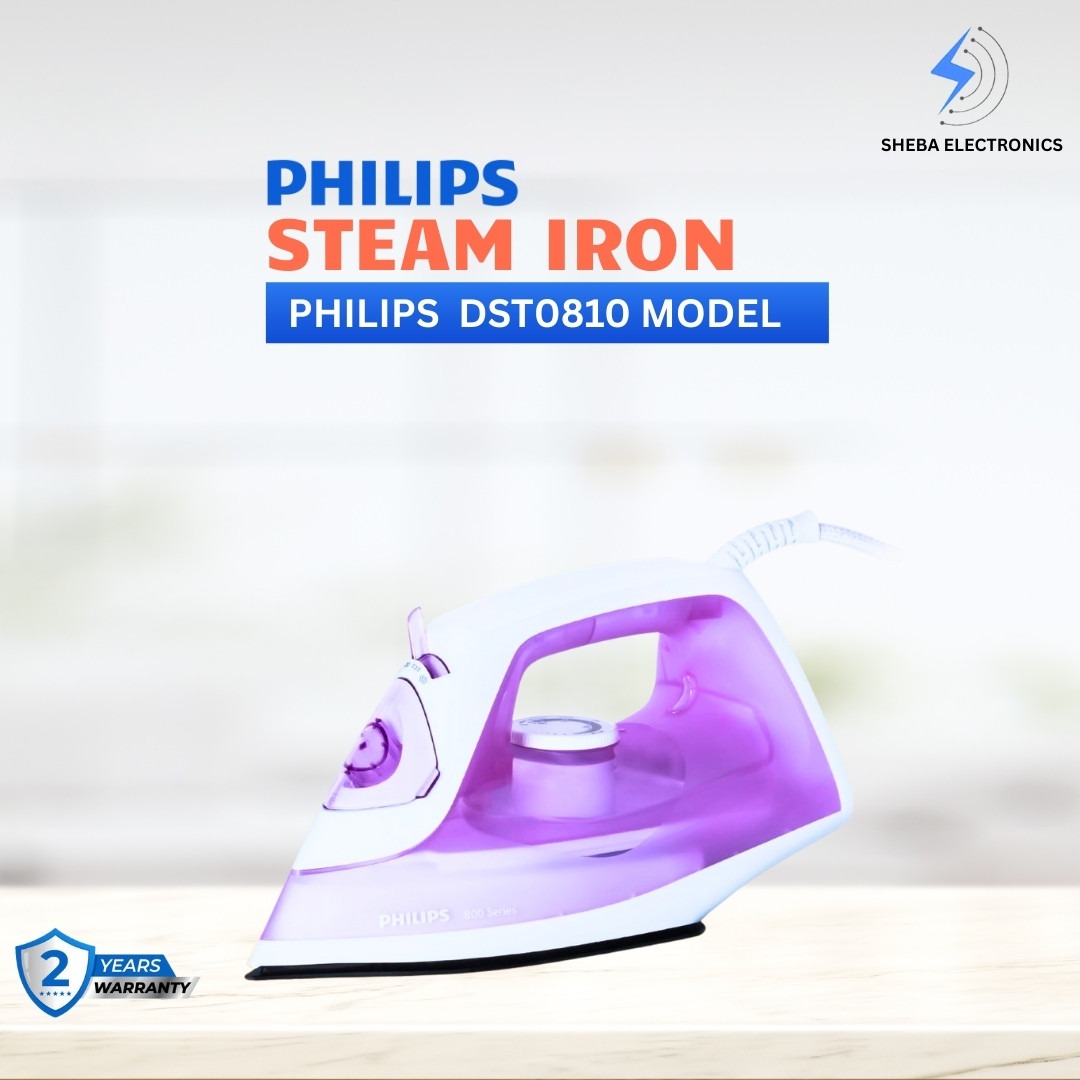 Philips DST0810/30 Steam Iron1250Watts with up to 15 g/min steam, Vertical steam. - Thumbnail 5