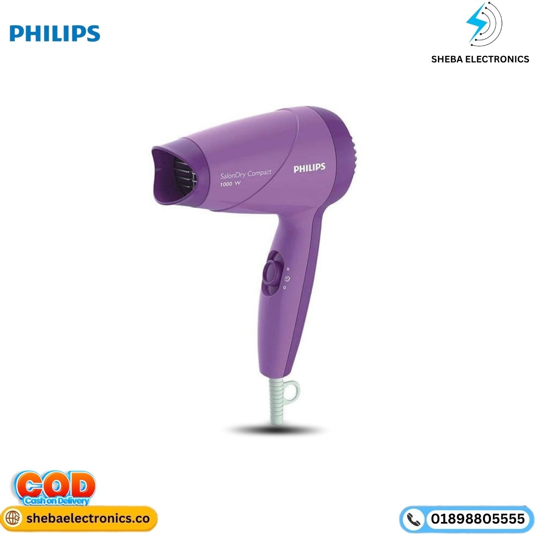 Philips HP8100/46 Hair Dryer-1000 Watts- Purple - Thumbnail 3