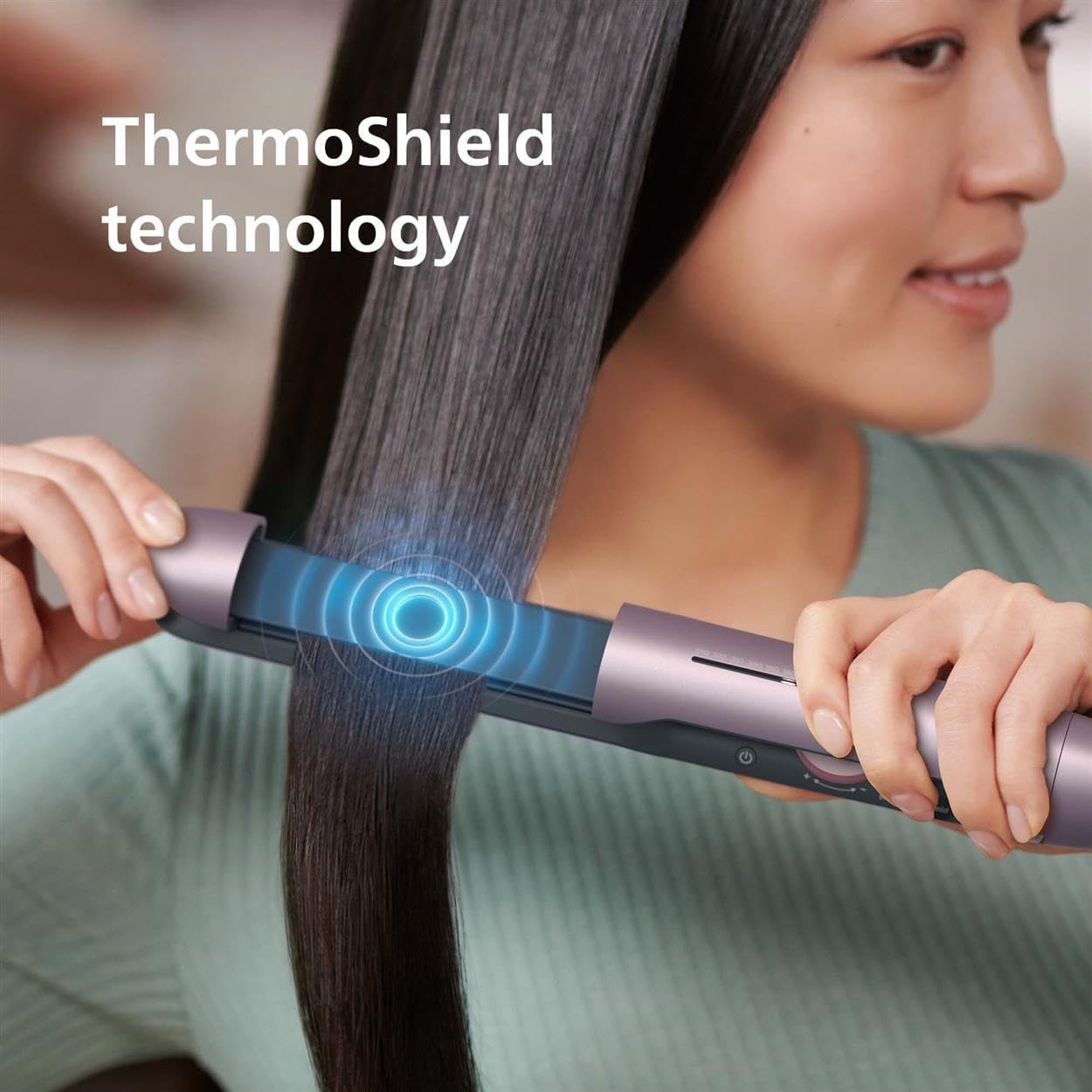 Philips Hair Straightener BHS530 ThermoShield 5000 Series – Ionic Care, Argan Oil Ceramic Plates, Light Pink - Thumbnail 3