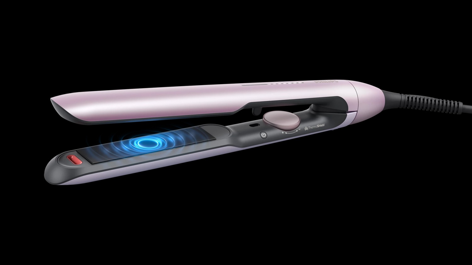 Philips Hair Straightener BHS530 ThermoShield 5000 Series – Ionic Care, Argan Oil Ceramic Plates, Light Pink - Thumbnail 4