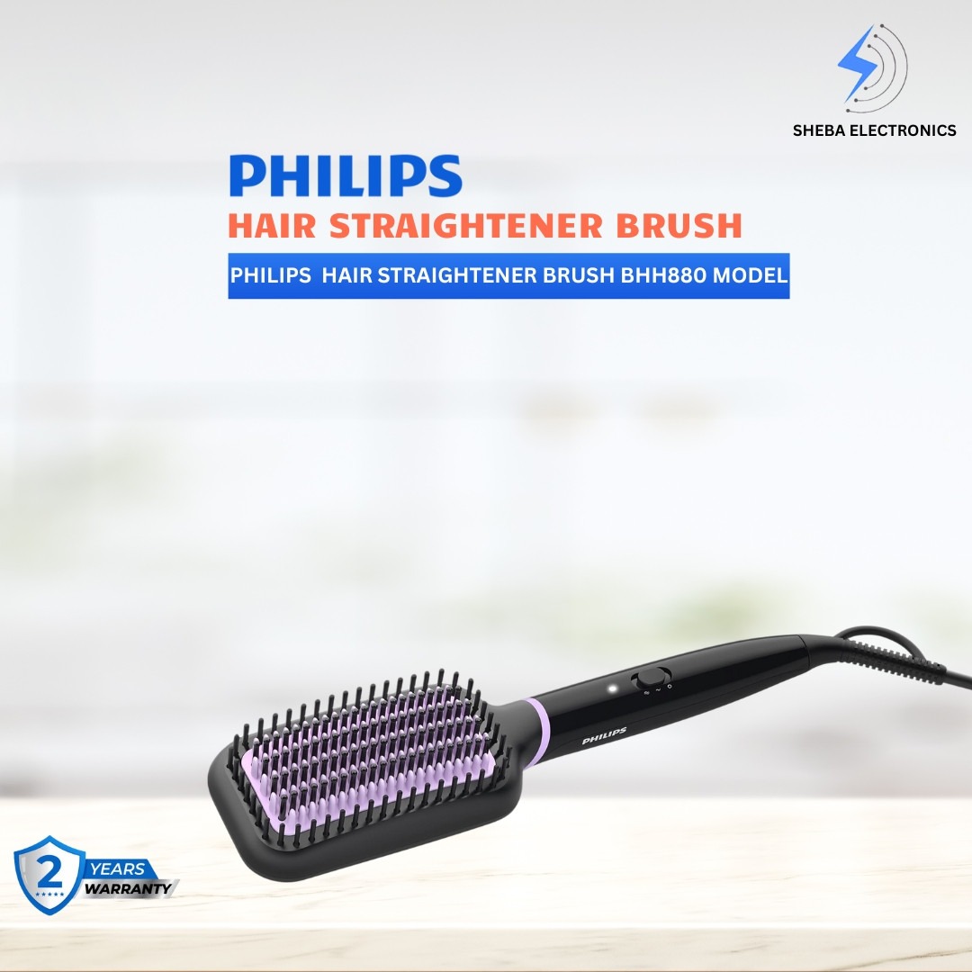 Philips BHH880 StyleCare Essential Heated Brush – Smooth, Shiny, Naturally Straight Hair