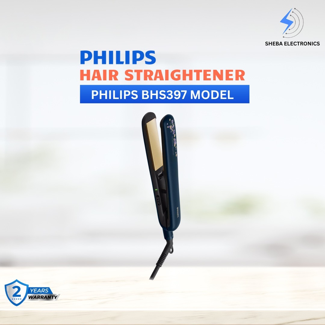Philips BHS397/40 Kerashine Titanium Straightener with Silk Protect Technology. Straighten, curl with Instant Shine