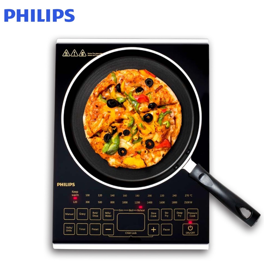 Philips HD4938/01 2100-Watt Glass Induction Cooktop (Viva Collection) - Thumbnail 3
