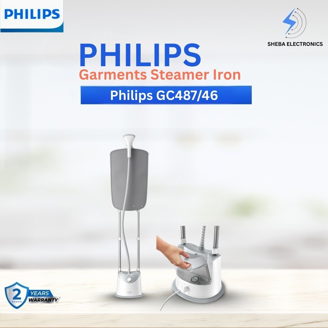 Philips Garment Steamer Iron GC487, (1800W) BLACK GRAY - Thumbnail 5
